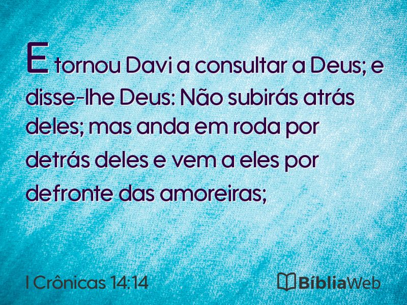 I Crônicas 14:14 em imagem para compartilhar