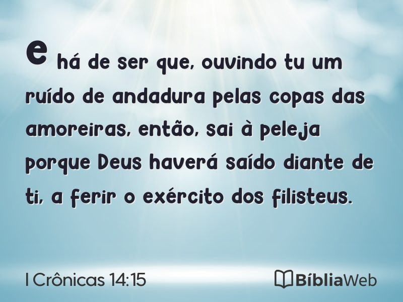 I Crônicas 14:15 em imagem para compartilhar