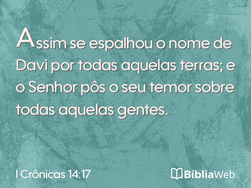 I Crônicas 14:17 em imagem para compartilhar