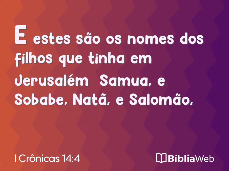 I Crônicas 14:4 em imagem para compartilhar