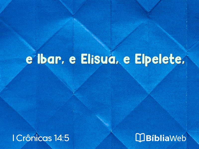 I Crônicas 14:5 em imagem para compartilhar