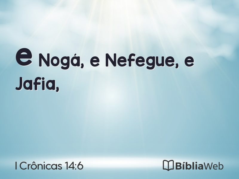 I Crônicas 14:6 em imagem para compartilhar