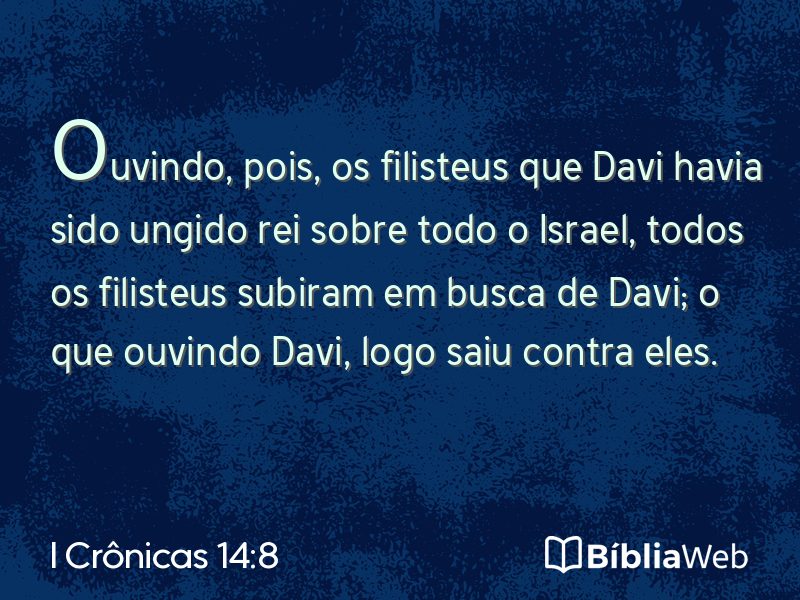 I Crônicas 14:8 em imagem para compartilhar