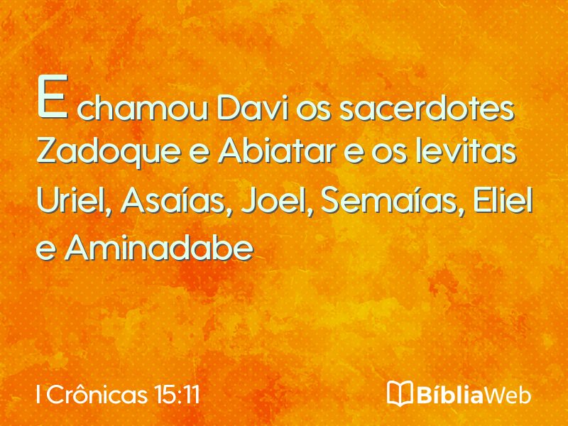 I Crônicas 15:11 em imagem para compartilhar