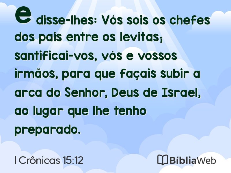 I Crônicas 15:12 em imagem para compartilhar