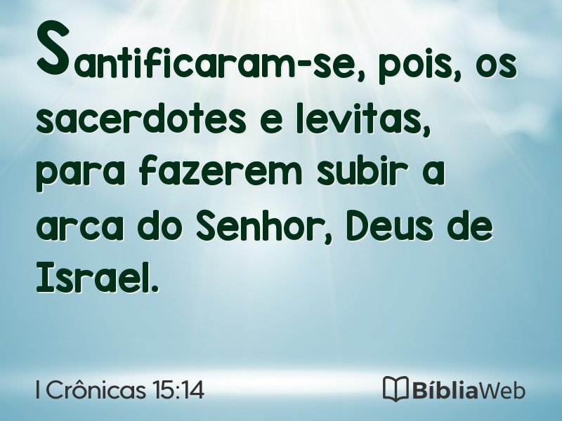I Crônicas 15:14 em imagem para compartilhar