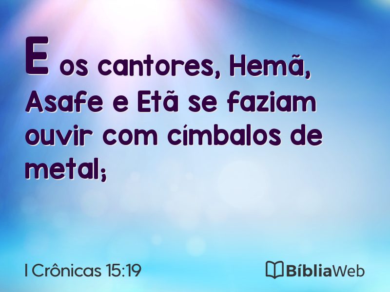 I Crônicas 15:19 em imagem para compartilhar