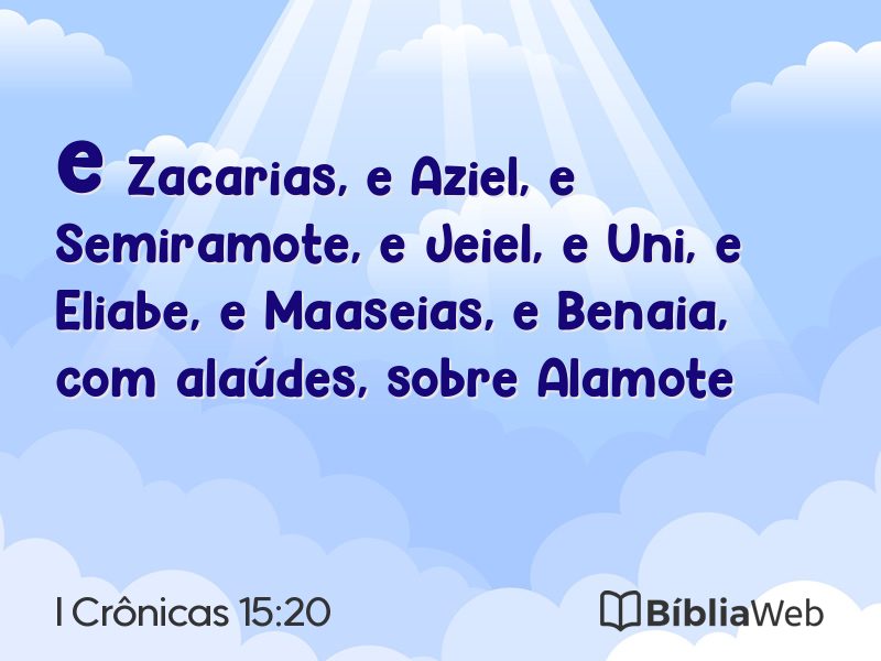 I Crônicas 15:20 em imagem para compartilhar