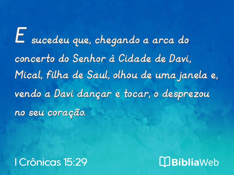 I Crônicas 15:29 em imagem para compartilhar