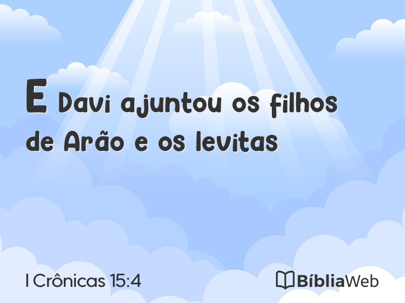 I Crônicas 15:4 em imagem para compartilhar