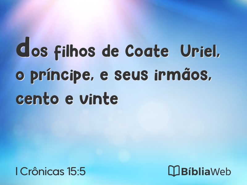 I Crônicas 15:5 em imagem para compartilhar