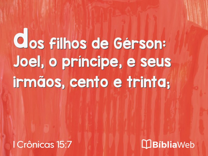 I Crônicas 15:7 em imagem para compartilhar