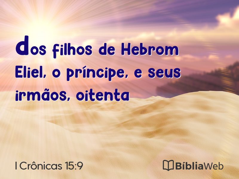 I Crônicas 15:9 em imagem para compartilhar