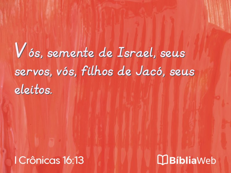 I Crônicas 16:13 em imagem para compartilhar