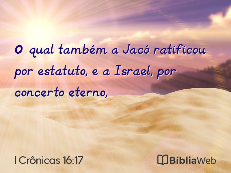 I Crônicas 16:17 em imagem para compartilhar