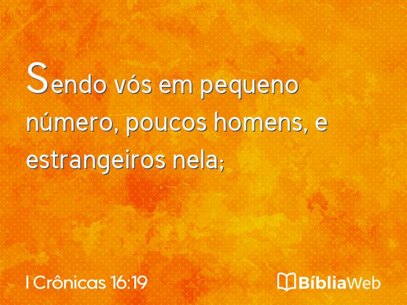 I Crônicas 16:19 em imagem para compartilhar