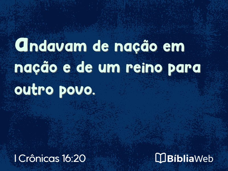 I Crônicas 16:20 em imagem para compartilhar