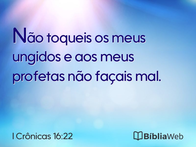 I Crônicas 16:22 em imagem para compartilhar