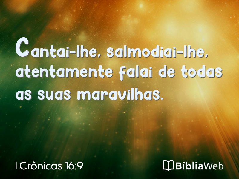 I Crônicas 16:9 em imagem para compartilhar
