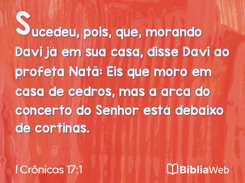 I Crônicas 17:1 em imagem para compartilhar