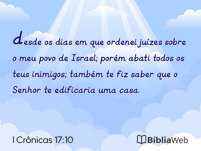 I Crônicas 17:10 em imagem para compartilhar