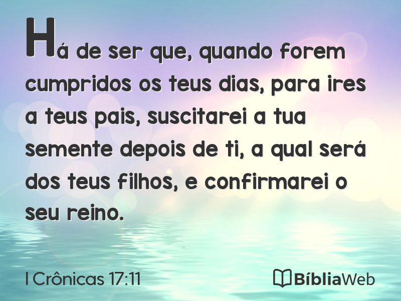I Crônicas 17:11 em imagem para compartilhar