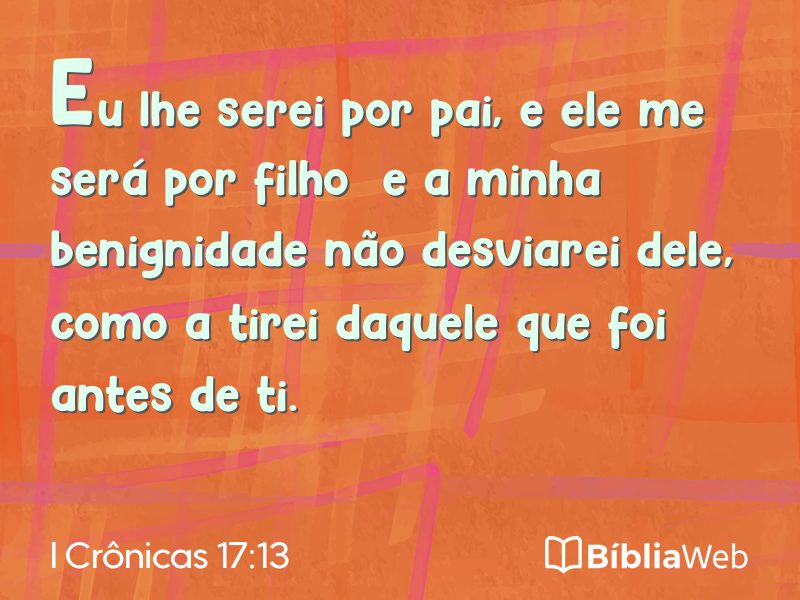 I Crônicas 17:13 em imagem para compartilhar