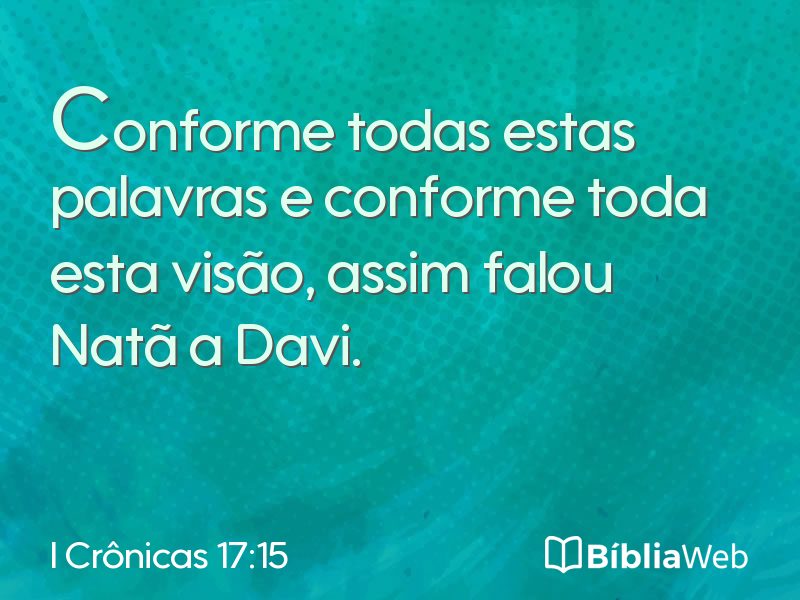 I Crônicas 17:15 em imagem para compartilhar