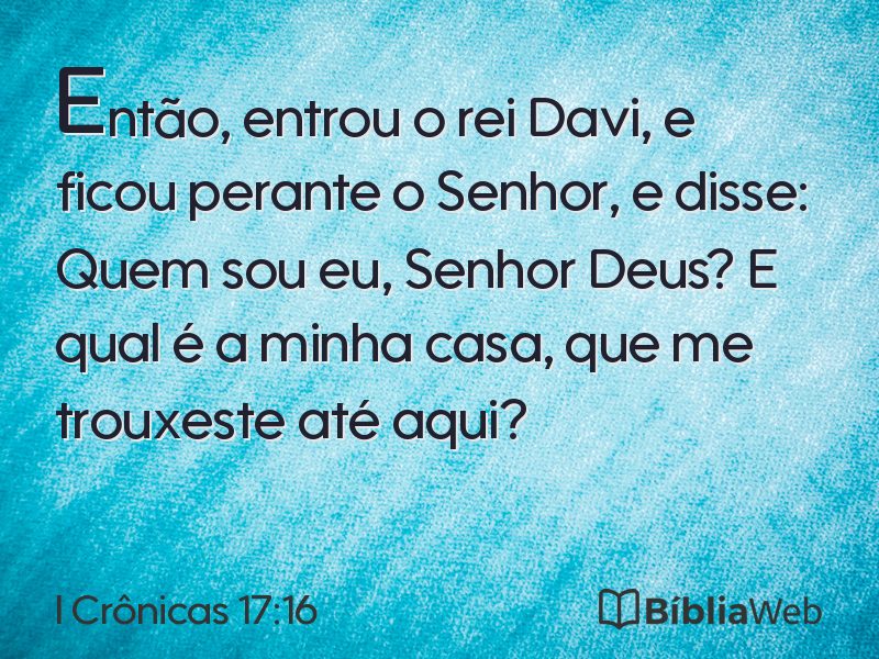 I Crônicas 17:16 em imagem para compartilhar