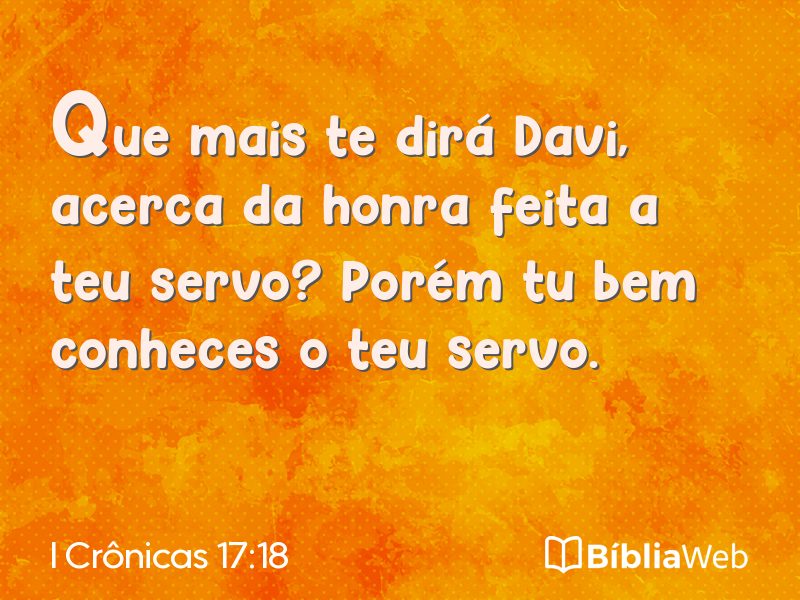 I Crônicas 17:18 em imagem para compartilhar