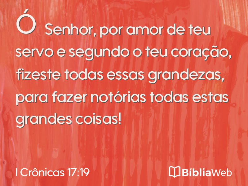 I Crônicas 17:19 em imagem para compartilhar