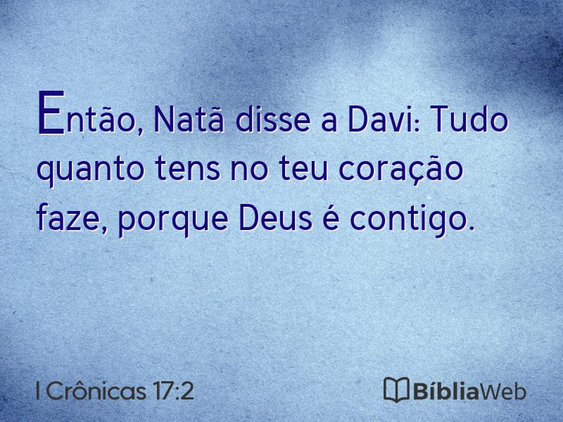 I Crônicas 17:2 em imagem para compartilhar