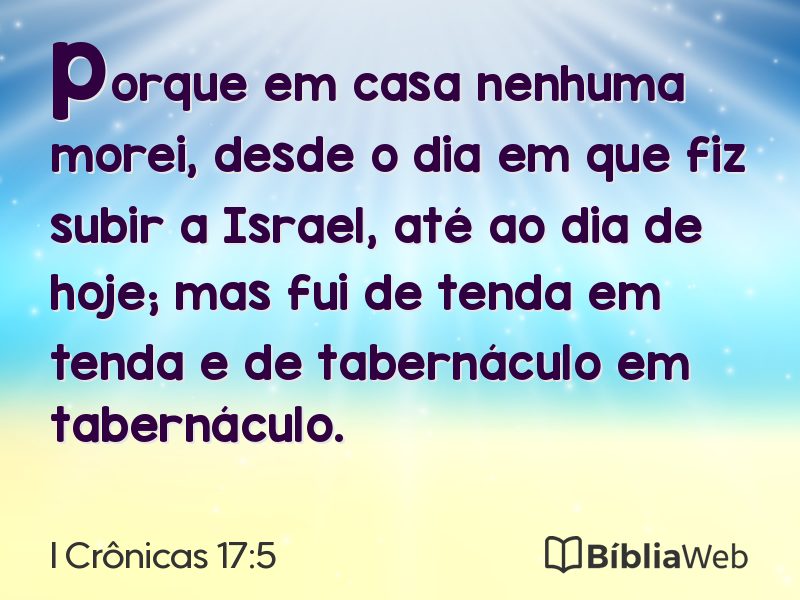 I Crônicas 17:5 em imagem para compartilhar