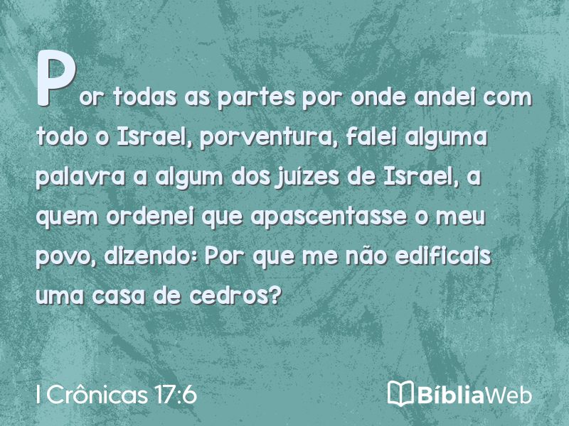 I Crônicas 17:6 em imagem para compartilhar