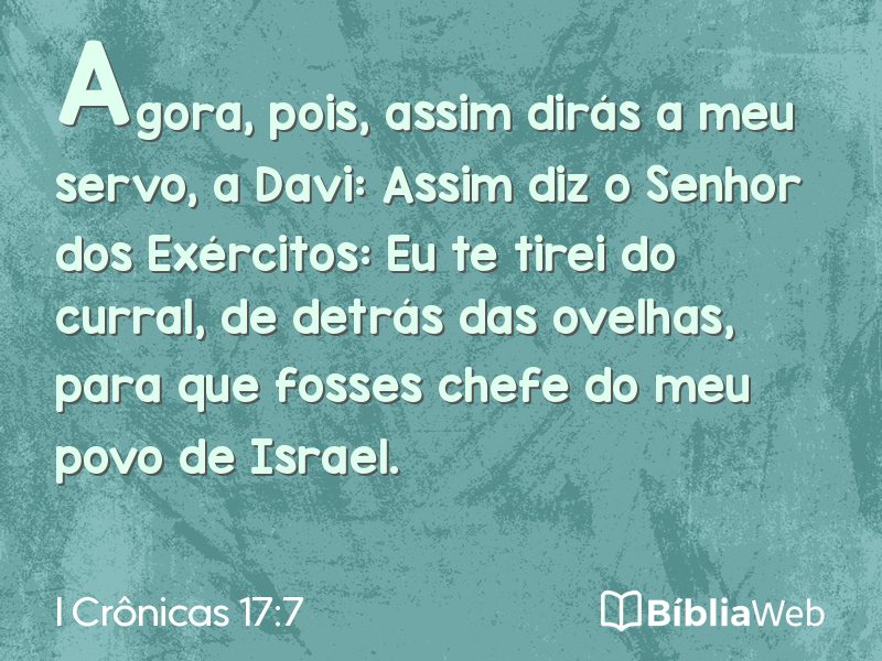 I Crônicas 17:7 em imagem para compartilhar