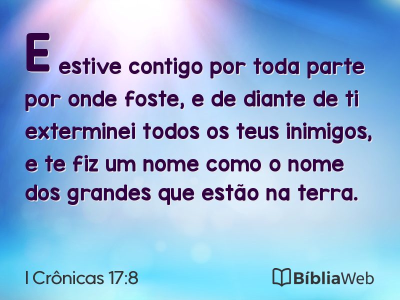 I Crônicas 17:8 em imagem para compartilhar