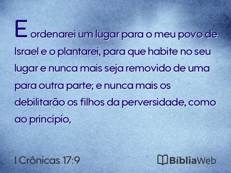 I Crônicas 17:9 em imagem para compartilhar