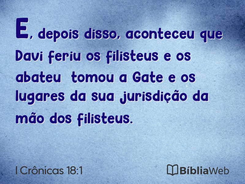 I Crônicas 18:1 em imagem para compartilhar