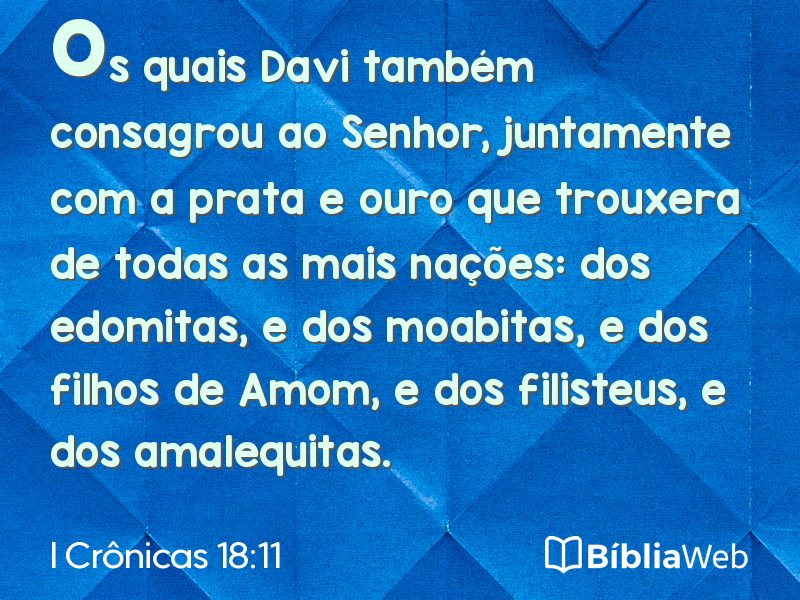 I Crônicas 18:11 em imagem para compartilhar