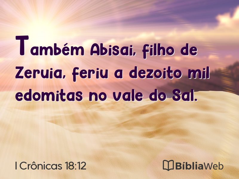 I Crônicas 18:12 em imagem para compartilhar