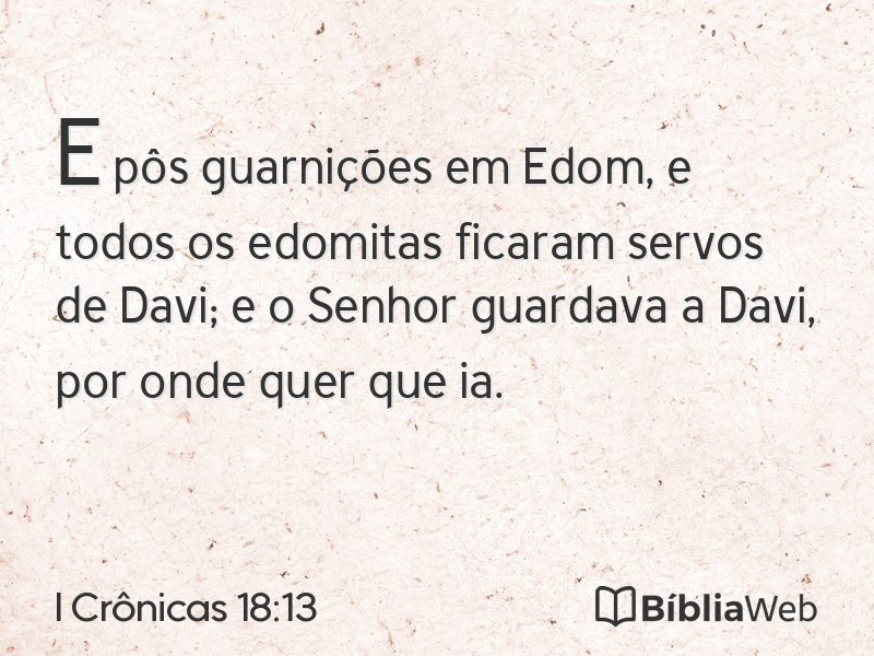 I Crônicas 18:13 em imagem para compartilhar