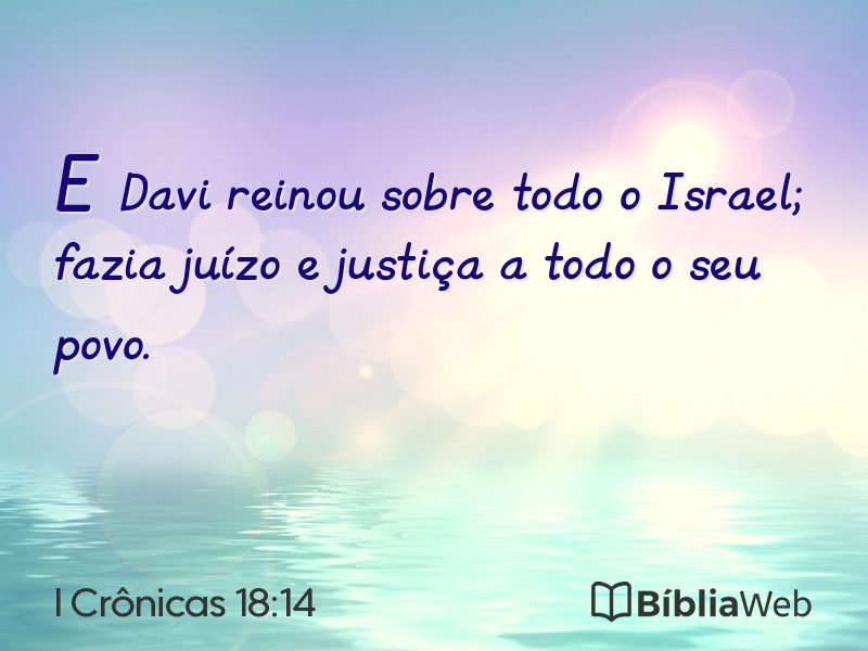 I Crônicas 18:14 em imagem para compartilhar