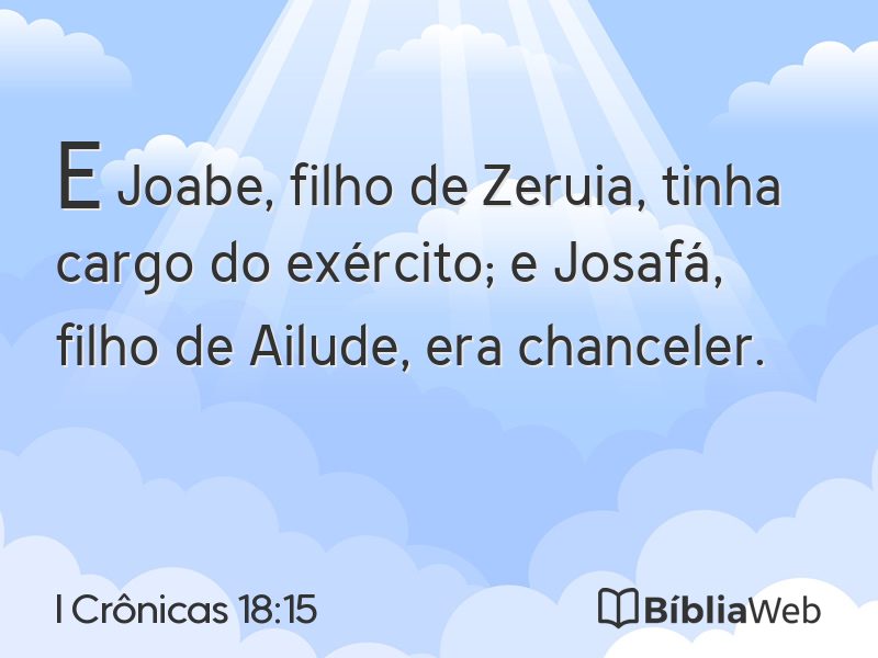 I Crônicas 18:15 em imagem para compartilhar