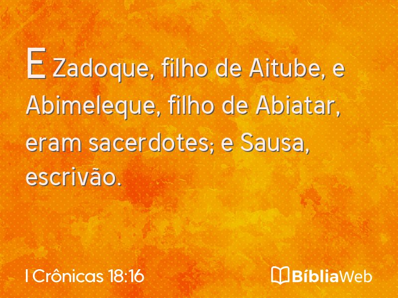 I Crônicas 18:16 em imagem para compartilhar