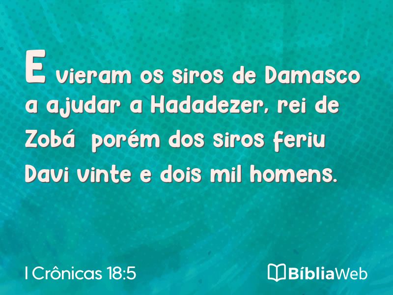 I Crônicas 18:5 em imagem para compartilhar