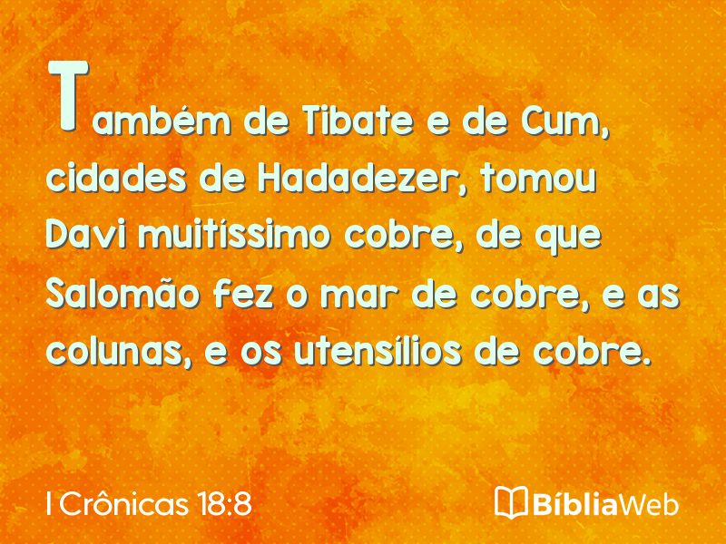 I Crônicas 18:8 em imagem para compartilhar