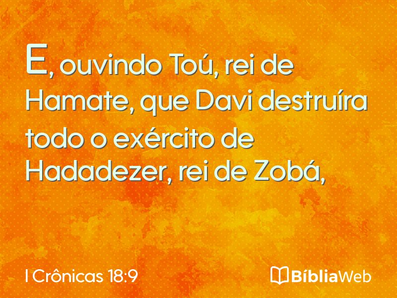I Crônicas 18:9 em imagem para compartilhar