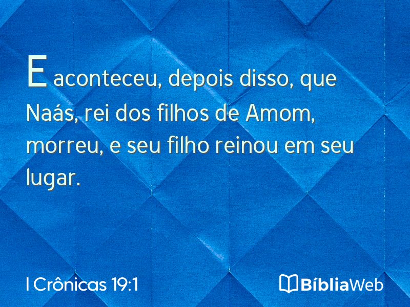 I Crônicas 19:1 em imagem para compartilhar