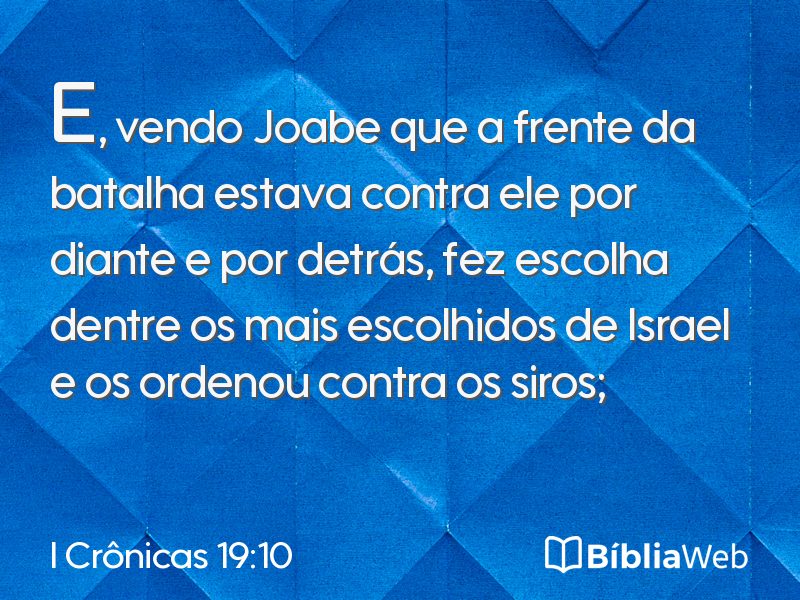 I Crônicas 19:10 em imagem para compartilhar