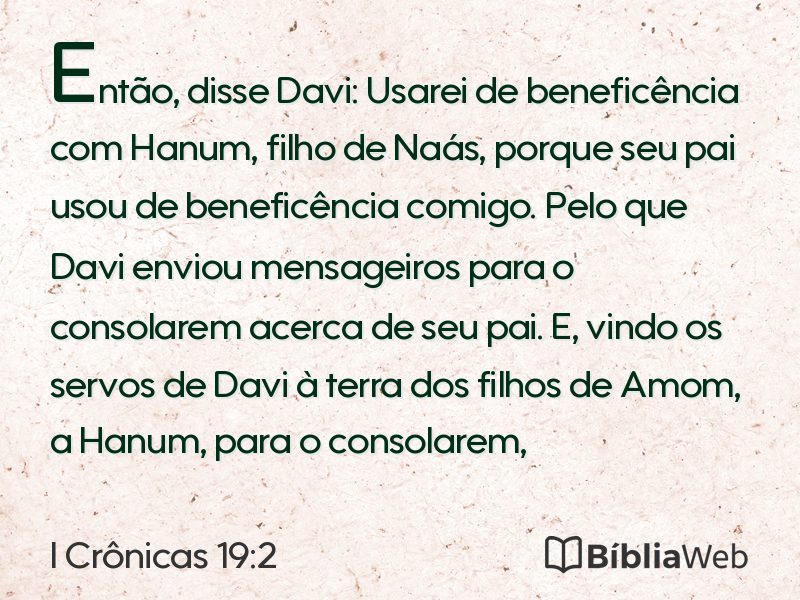I Crônicas 19:2 em imagem para compartilhar